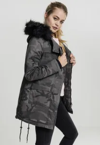 Dámy Overdyed Camo Parka tmavá kamufláž
