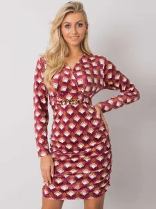 Dress-DHJ-SK-12695.26P-Dark Pink