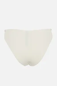 Trendyol Ecru Bikini Bottoms With Beads Accessory Textured Regular Leg