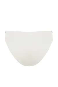 Trendyol Ecru Bikini Bottoms With Beads Accessory Textured Regular Leg