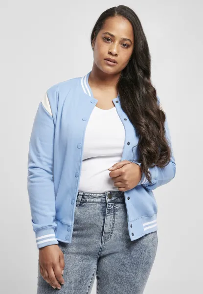 Women's inset College Sweat Jacket clearwater/whitesand