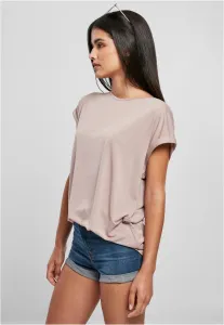 Women's T-shirt with extended shoulder powder pink