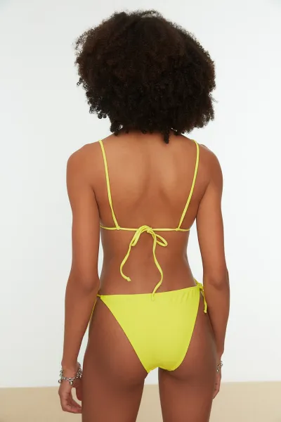 Trendyol Yellow Tied Bikini Set