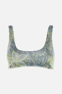 Trendyol Green Floral Print Bandeau Bikini Top