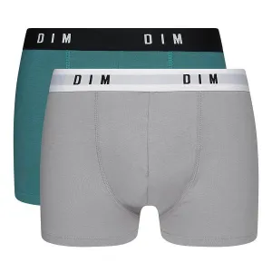 DIM BOXER ORIGINAL 2x - Pánske boxerky 2 ks - zelená - sivá
