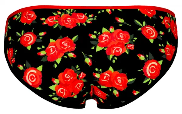 Dámske nohavičky Frogies Black Red Rose