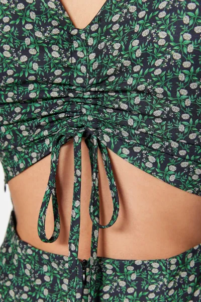 Trendyol Green Back Detail Woven Woven Dress