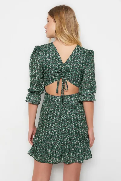 Trendyol Green Back Detail Woven Woven Dress