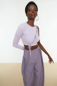 Trendyol Lila Golier Detailné Pletený Bustier