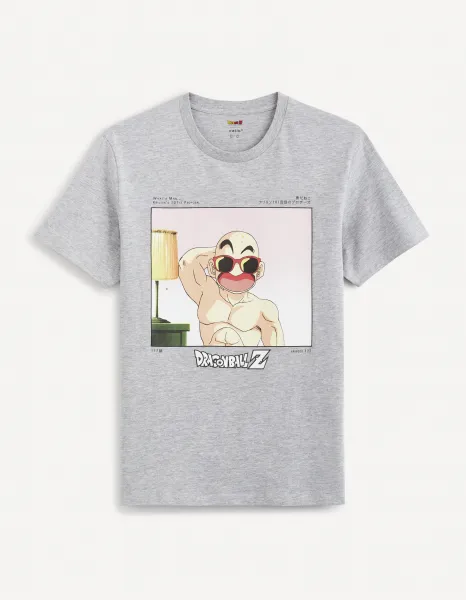 Šedé pánske tričko Celio Dragon Ball Super