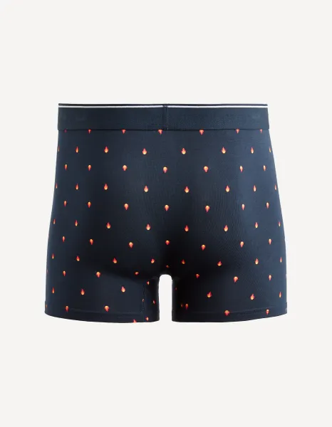 Tmavomodré pánske vzorované boxerky Celio Vivifiant
