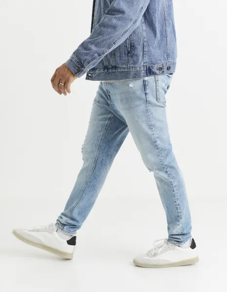 Slim fit pre mužov Celio - svetlomodrá