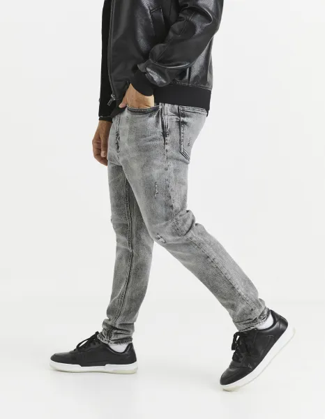 Slim fit pre mužov Celio - sivá