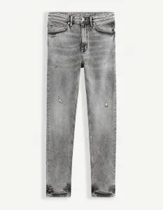 Slim fit pre mužov Celio - sivá