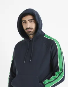 Tmavomodrá pánska mikina s kapucňou Celio Vebandit