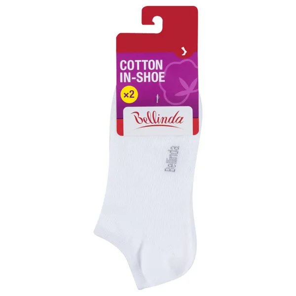 Bellinda 
COTTON IN-SHOE SOCKS 2x - Dámske krátke ponožky 2 páry - biela