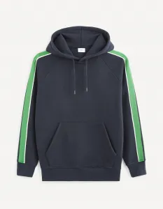 Tmavomodrá pánska mikina s kapucňou Celio Vebandit