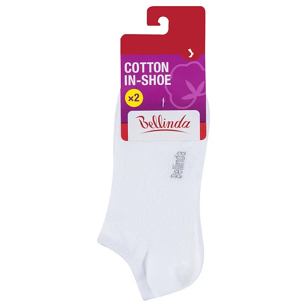 Bellinda 
COTTON IN-SHOE SOCKS 2x - Dámske krátke ponožky 2 páry - biela