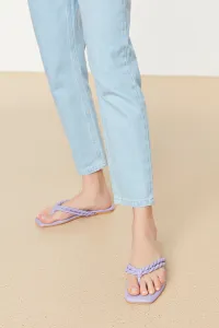 Trendyol Lilac Flat Toe Women's Flip-Flops Slippers