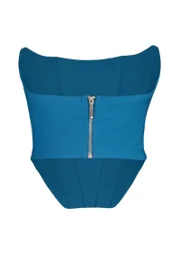 Trendyol Saks Crop Woven Corset Detailed Bustier