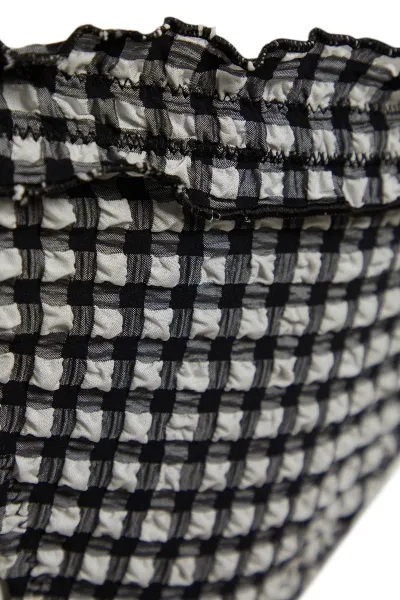 Trendyol Black Textured Gingham Bikini Bottoms