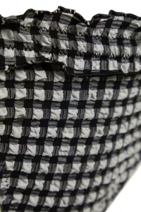 Trendyol Black Textured Gingham Bikini Bottoms
