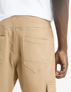 Béžové pánske nohavice s vreckami Celio Cargo