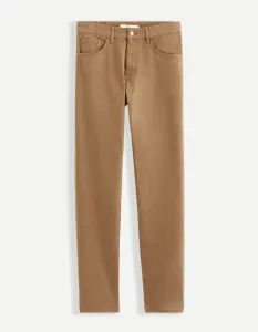 Hnedé pánske straight fit rifle Celio Vopry1