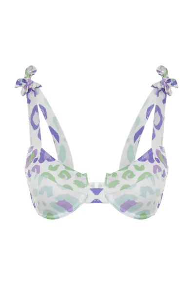 Trendyol Animal Print Underwire Bikini Top