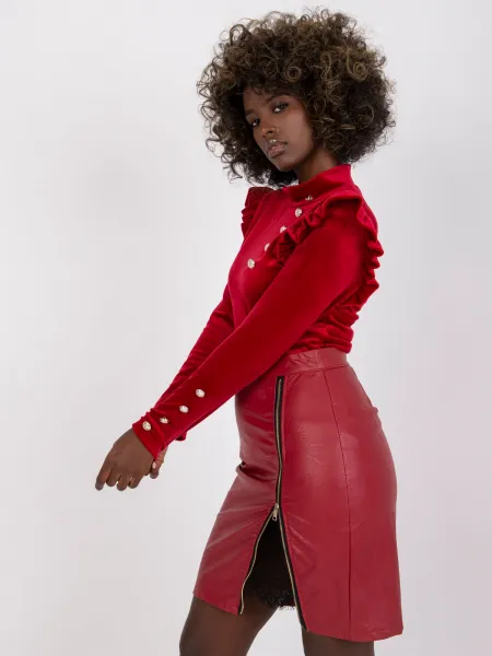 Blouse-DHJ-BZ-6533A.44P-burgundy