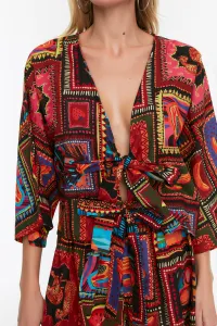 Dámske oblečenie Trendyol TBESS22AU0086/Blue-Multicolor