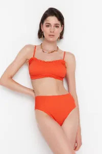 Trendyol Red High Waist Bikini Bottoms