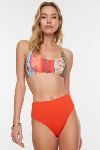 Trendyol Red High Waist Bikini Bottoms