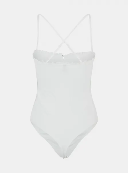 Biele dámske body Pieces Leaf