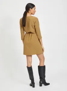 Khaki šaty s kravatou VILA Lovie - ženy