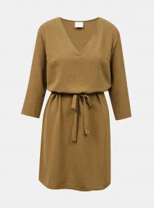 Khaki šaty s kravatou VILA Lovie - ženy
