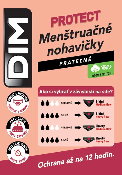DIM MENSTRUAL LACE BOXER - Menštruačné nohavičky s čipkou - čierna