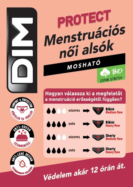 DIM MENSTRUAL LACE BOXER - Menštruačné nohavičky s čipkou - čierna
