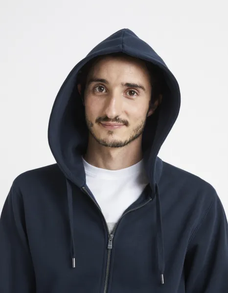 Tmavomodrá pánska mikina s kapucňou Celio Vethree