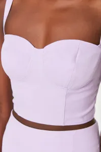 Trendyol Fialový Bustier Sukňa Spodný-Horný Set
