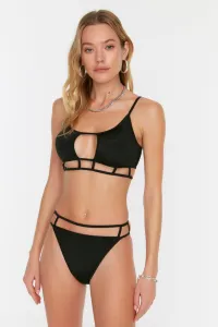 Trendyol Black Bikini Bottoms with Tie Detailed
