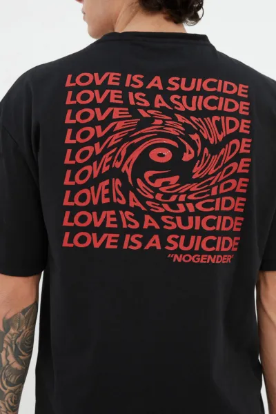 Trendyol T-Shirt - Μαύρο - Κανονική εφαρμογή