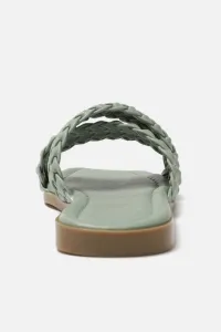 Trendyol Green Cross-Band Knitted Pattern Women's Slippers