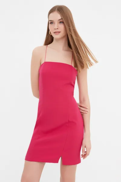 Trendyol Fuchsia šaty na ramienka