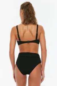 Trendyol Black High Waist Bikini Bottoms With Accessory Details