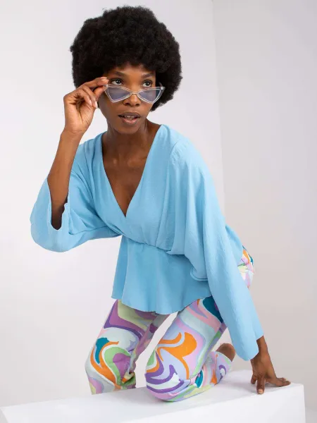 Blouse-DHJ-BZ-11979.67-light blue