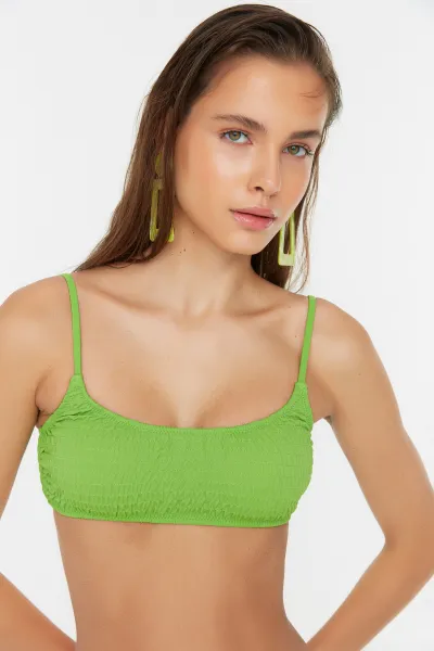 Trendyol Green Bralette Gippe Bikini Top