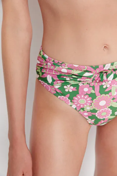 Trendyol Pink Floral Print Bikini Bottoms