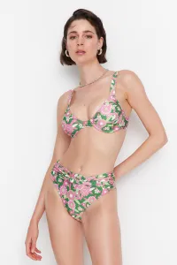 Trendyol Pink Floral Print Bikini Bottoms