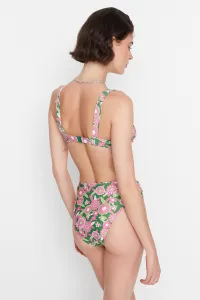 Trendyol Pink Floral Print Bikini Bottoms